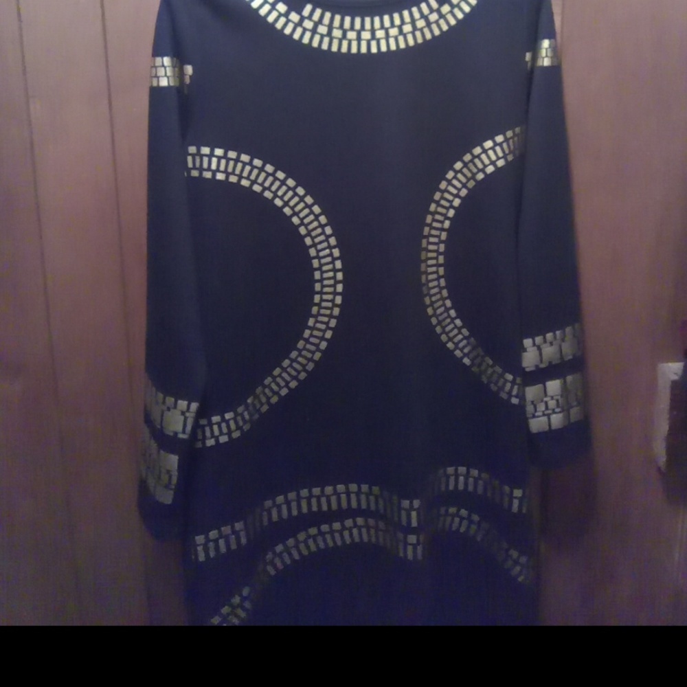 Black and Gold mini dress